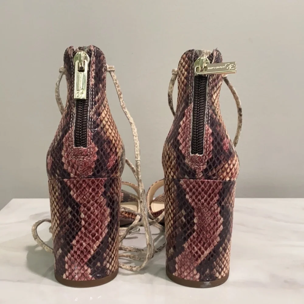 Jessica Simpson Snake Print Block Heel Sandals